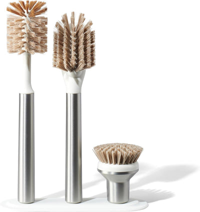 Juego cepillos iónicos acero inox cabezales reemplazables plateado
