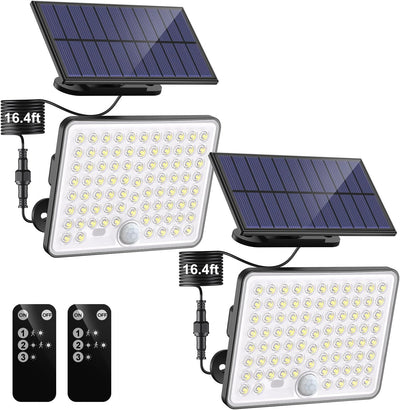 Luz solar movimiento 3 modos IP65 16pulg cable 2 Pzas