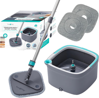Sistema fregona autoescurridora con cubeta y piso giratorio