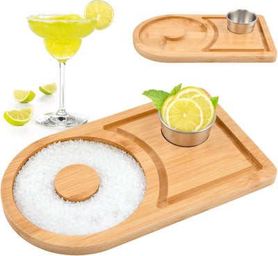 Juego de rimmer de madera para Margarita con cuenco de cóctel