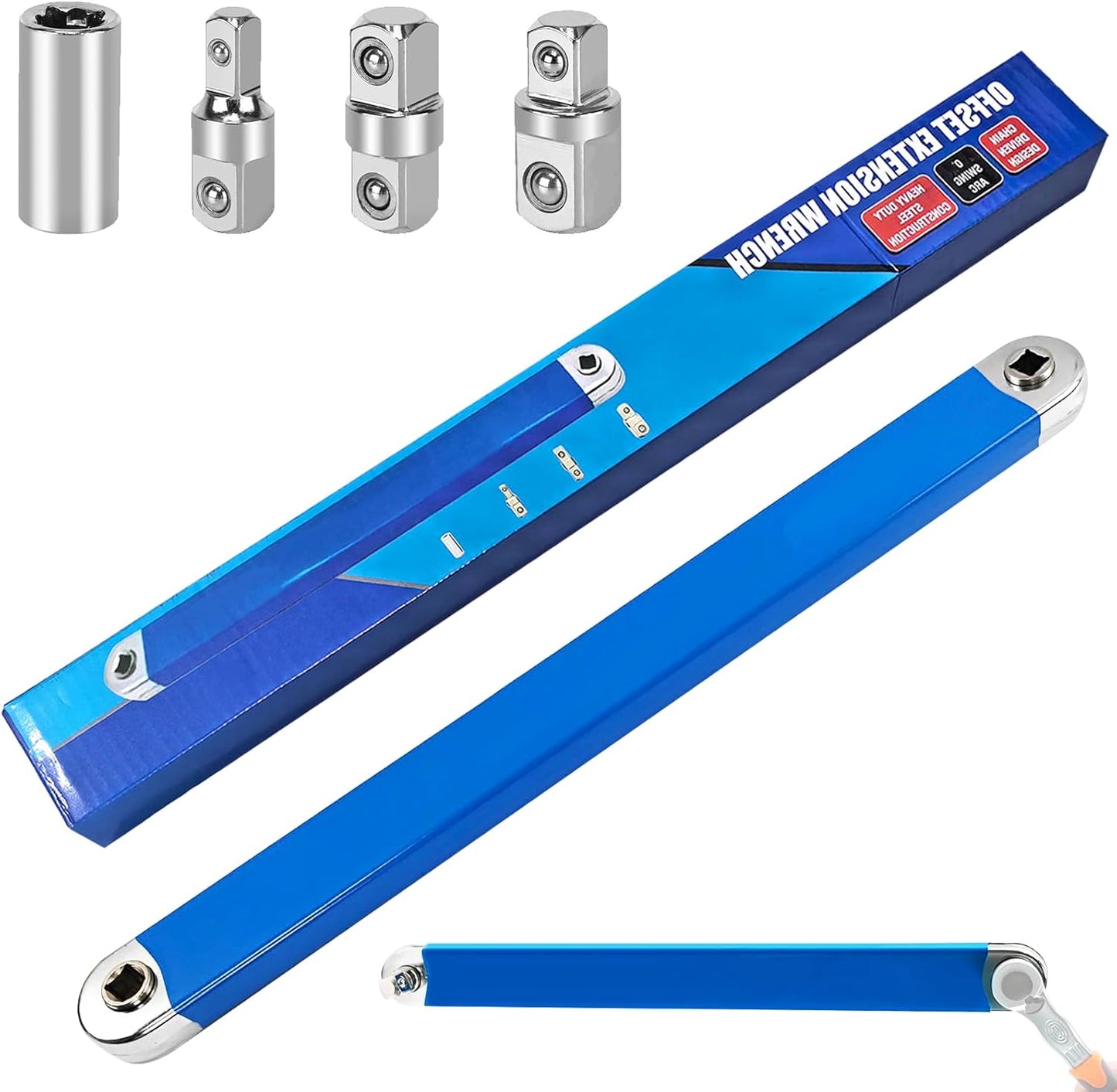 Llave de impacto con extensiones 1/2 1/4 3/8 15pulg