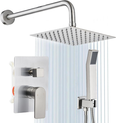 Grifo ducha níquel cepillado interruptor desviador rociador 8pulg