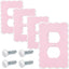 Cubiertas enchufe dúplex metal decorativas rosa y blanco