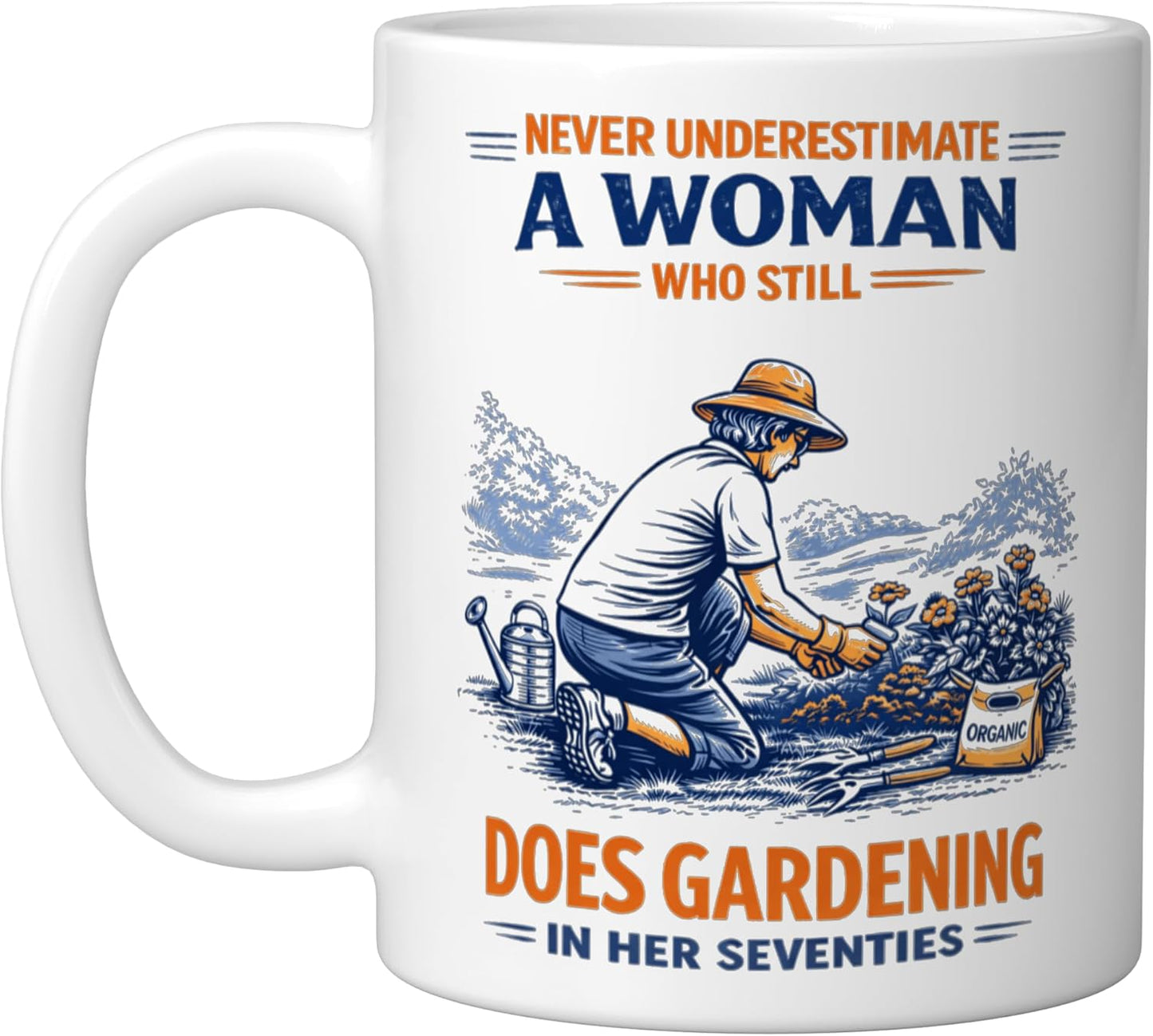 Taza Cerámica para Mujer 70s Blanca