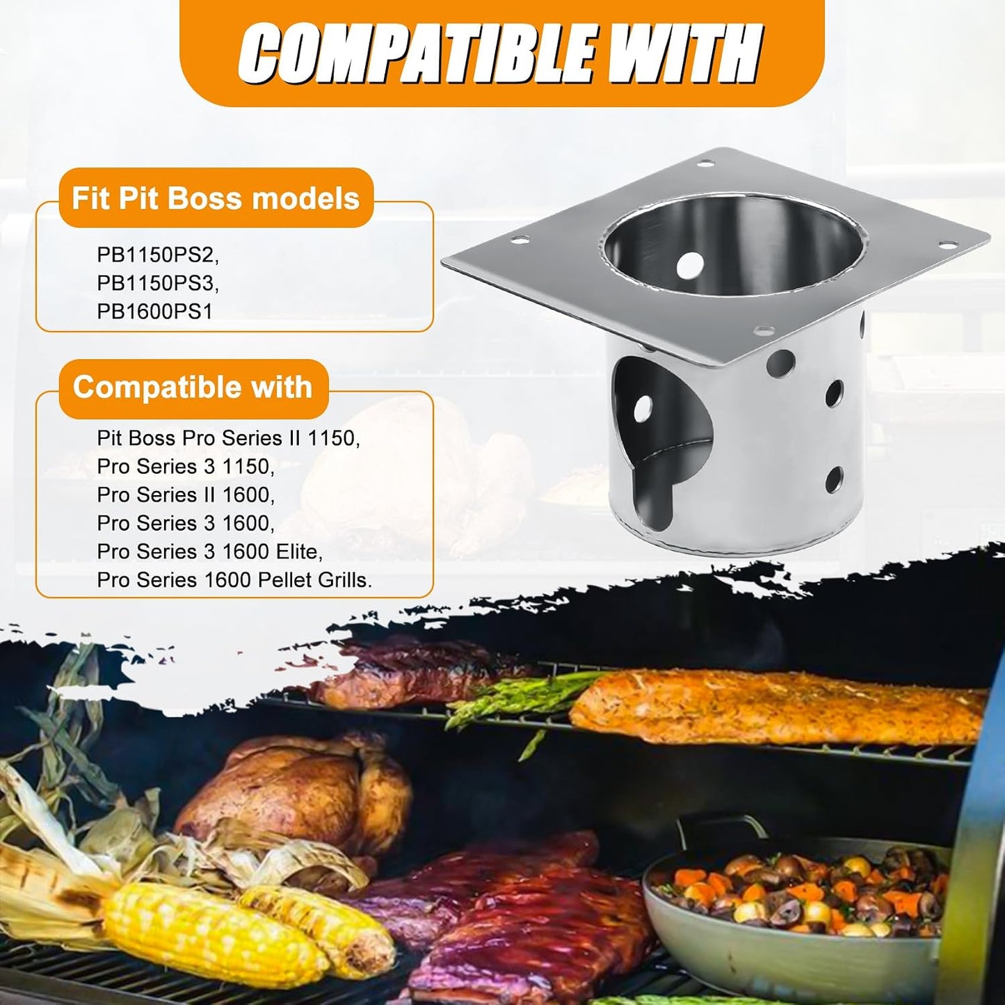 Olla fuego acero inox para Pit Boss PB1600 PS1