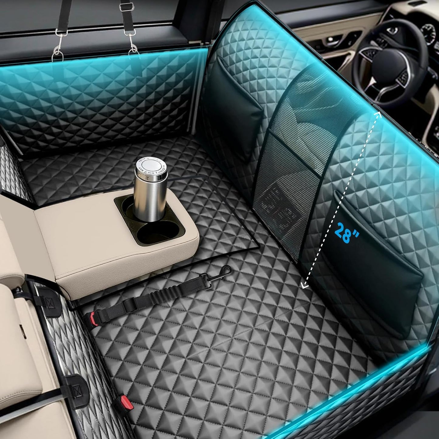 Funda asiento coche perro impermeable capacidad 500lb