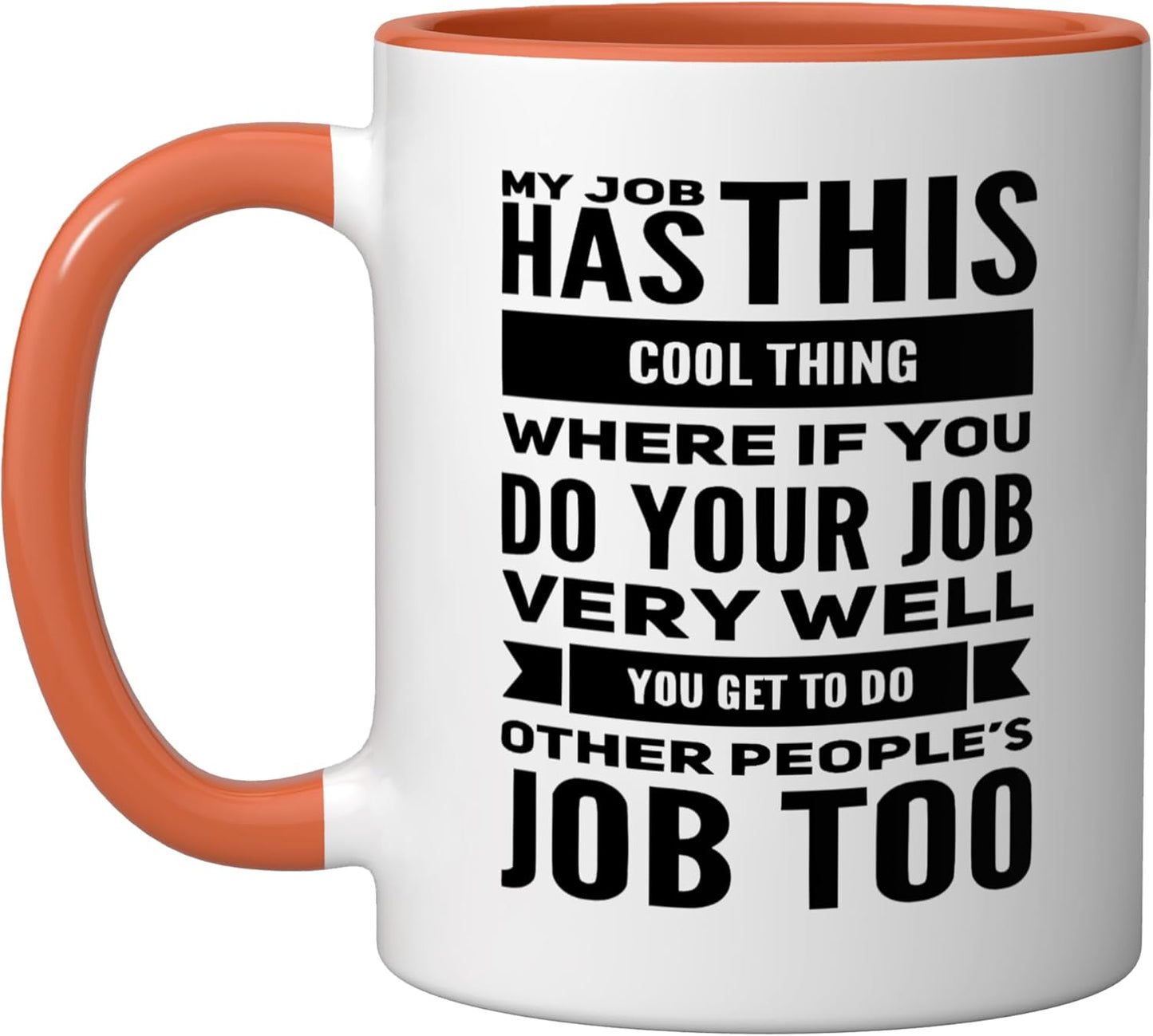 Taza Cerámica Humorista con Frase Orange/White