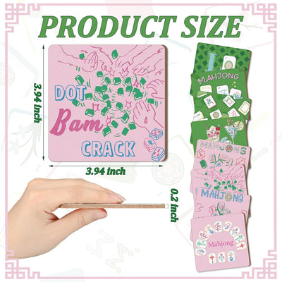 8 posavasos Mahjong de 3.94 pulgadas para taza, bebida y decoración