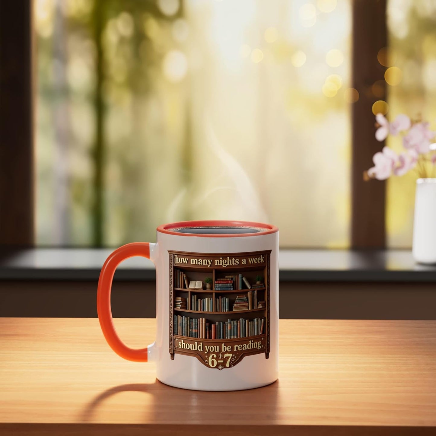 Taza cerámica How Many Nights A Week Should You Be Reading 6 7