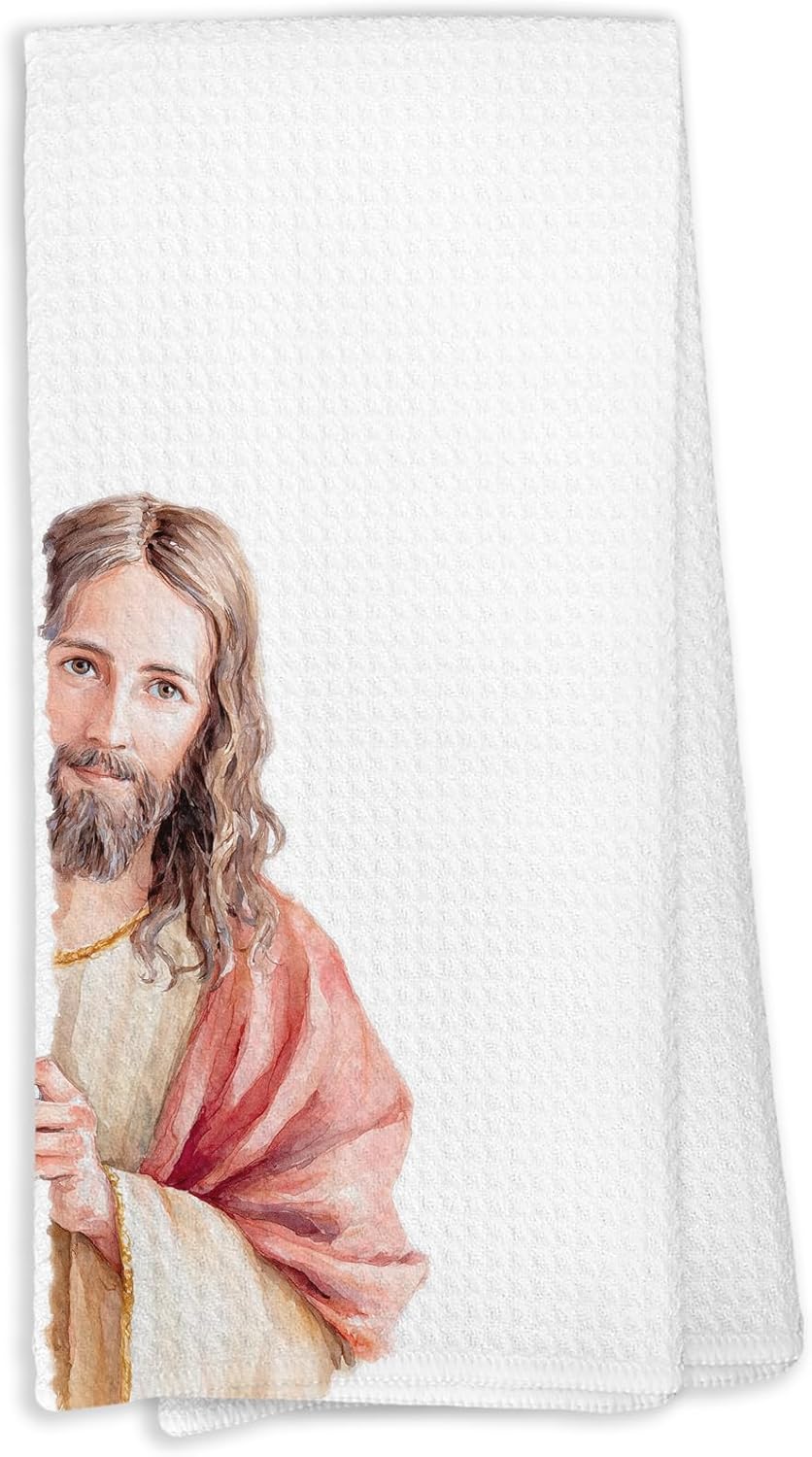 Toalla de cocina de Jesús, decoración religiosa cristiana para baño