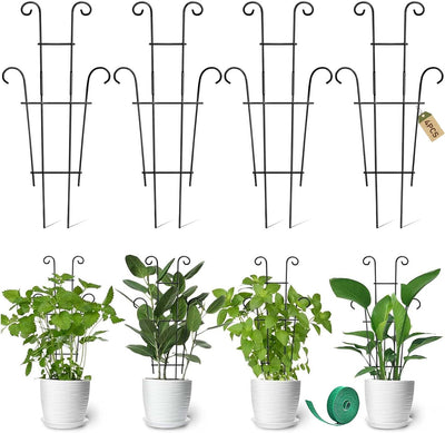 Enrejado plantas trepadoras 23pulg resistente 4P con lazos