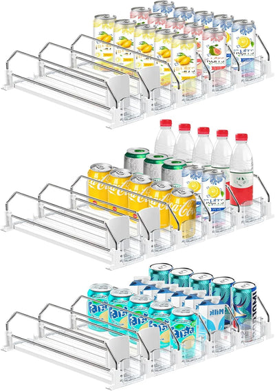 Pack 3 Organiz. Bebidas Nevera Dispensador Automático