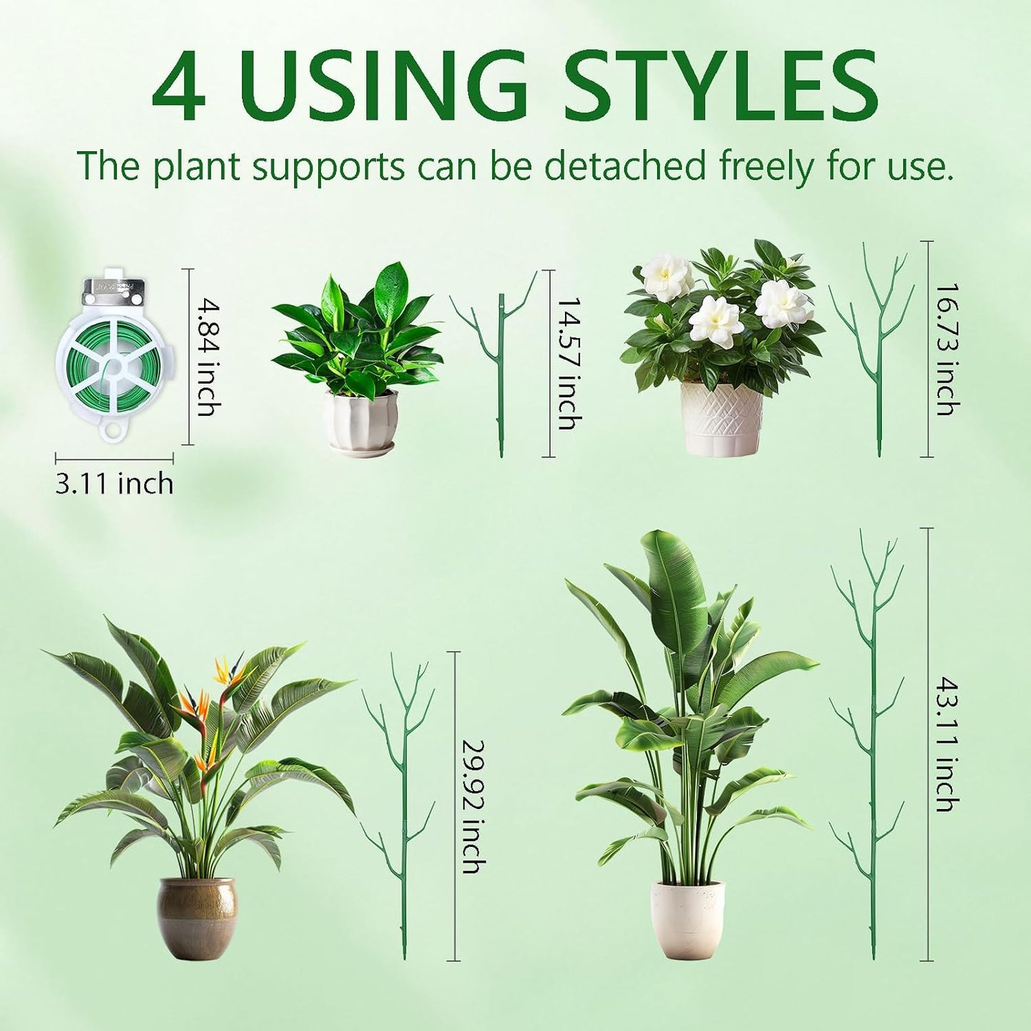 5 Estacas Apilables para Plantas Trepadoras