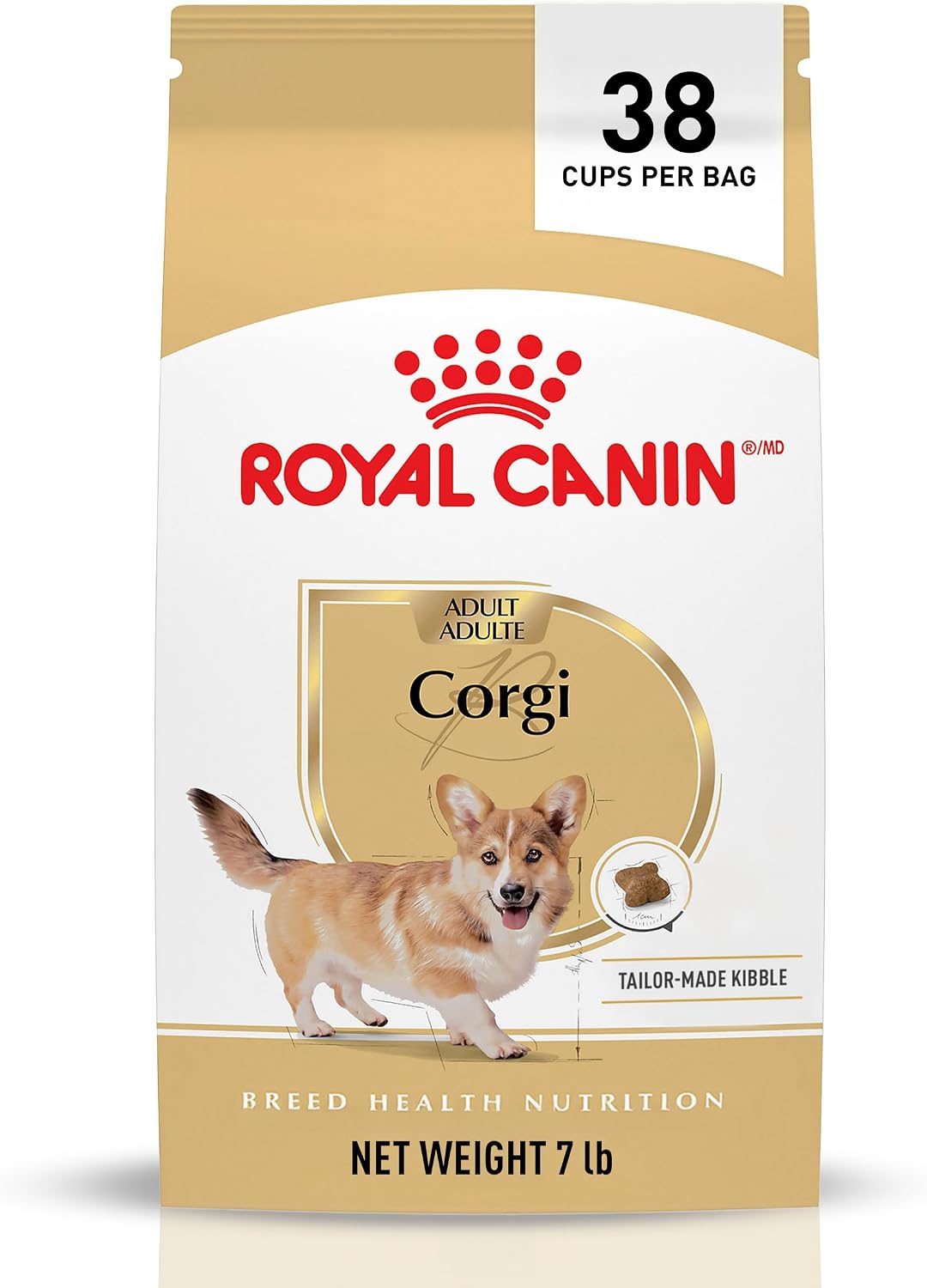 Alimento seco corgis adultos 7lb digestión control peso