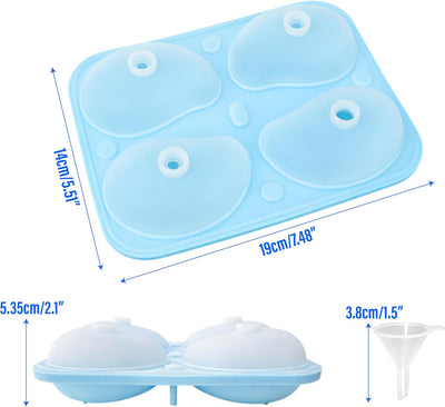 Molde para pastel con forma de mango resistente al calor 3D de 4 agujeros