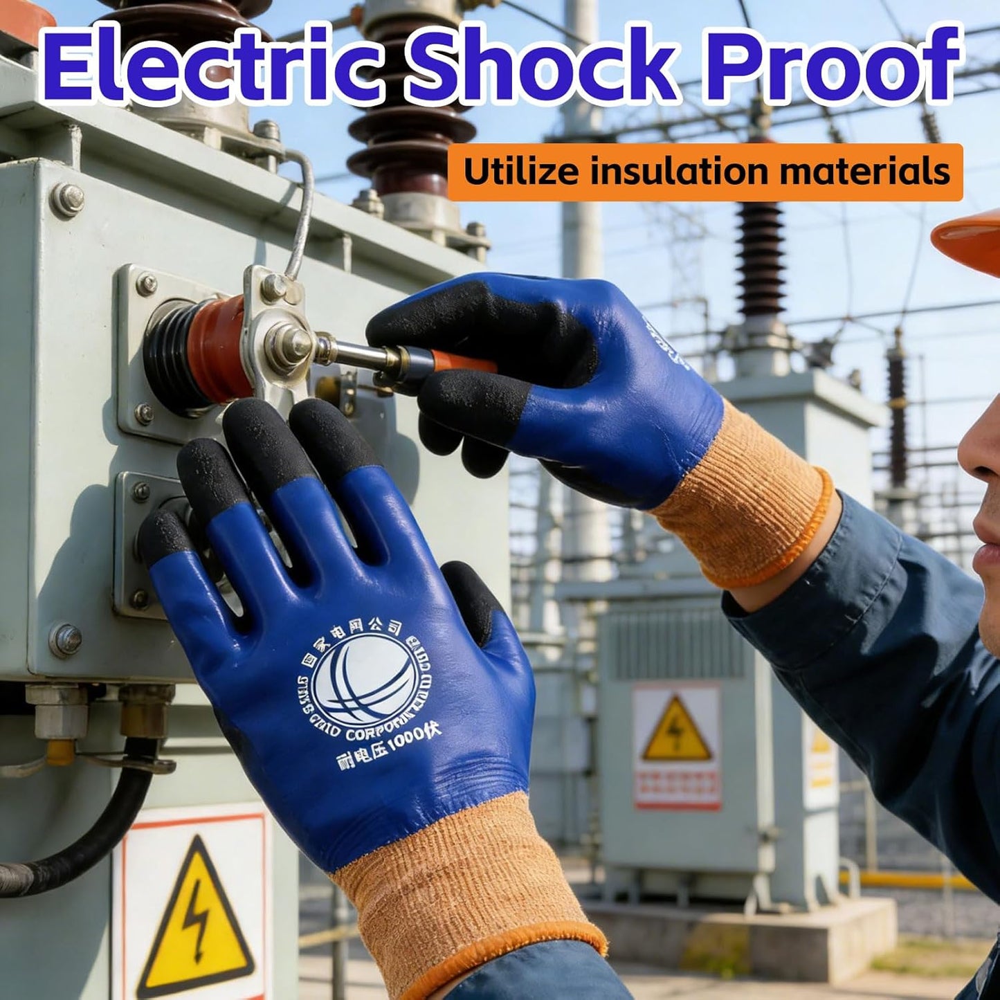 Guantes electricista aislados resistente alta voltaje