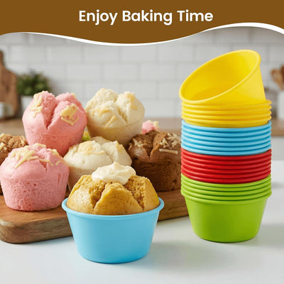 Moldes de silicona reutilizables para kutsinta, magdalenas y cupcakes 2.3 pulgadas sin BPA