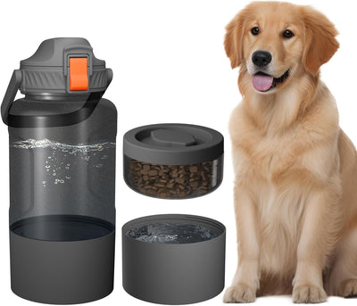 Botella agua perros 53oz con cuenco y dispensador 3en1