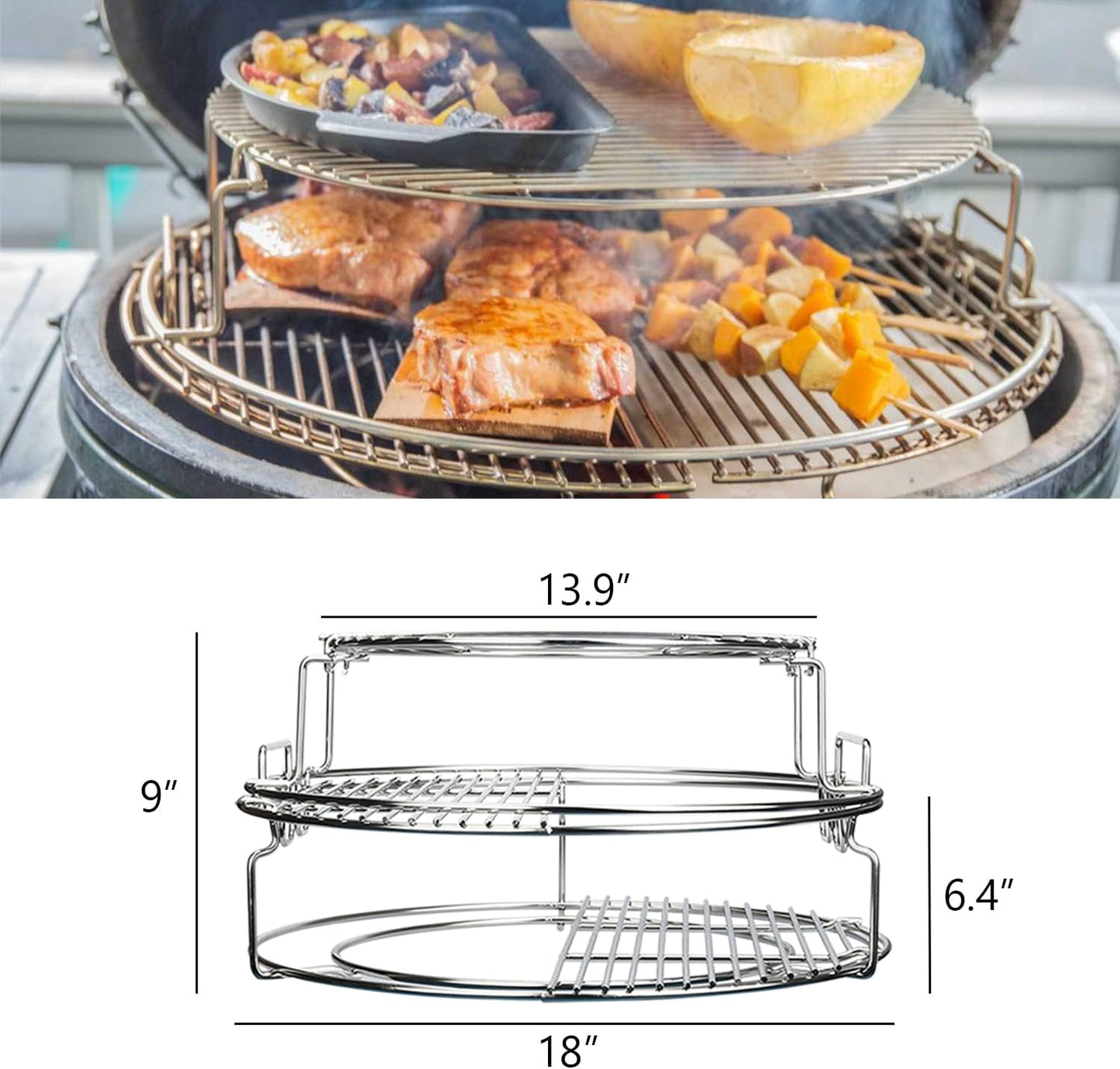 Kit 5 Pzas Repuesto Huevos Eggspander Cesta Acero Inox 304