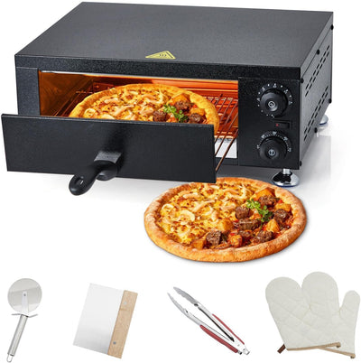 Horno pizza eléctrico 12pulg acero inox 1100W con temporizador