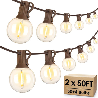 Guirnalda luces exteriores 100pies 504 LED impermeables