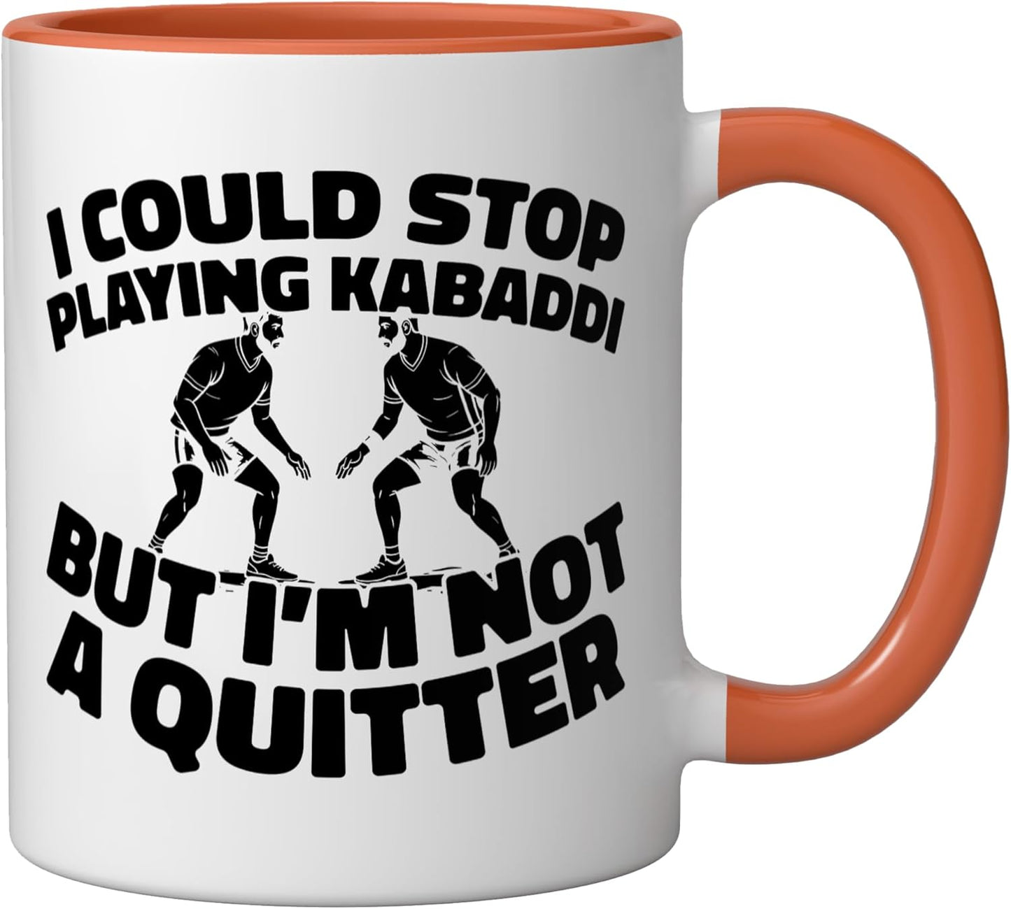 Taza Cerámica Juego Kabaddi Naranja/Blanco