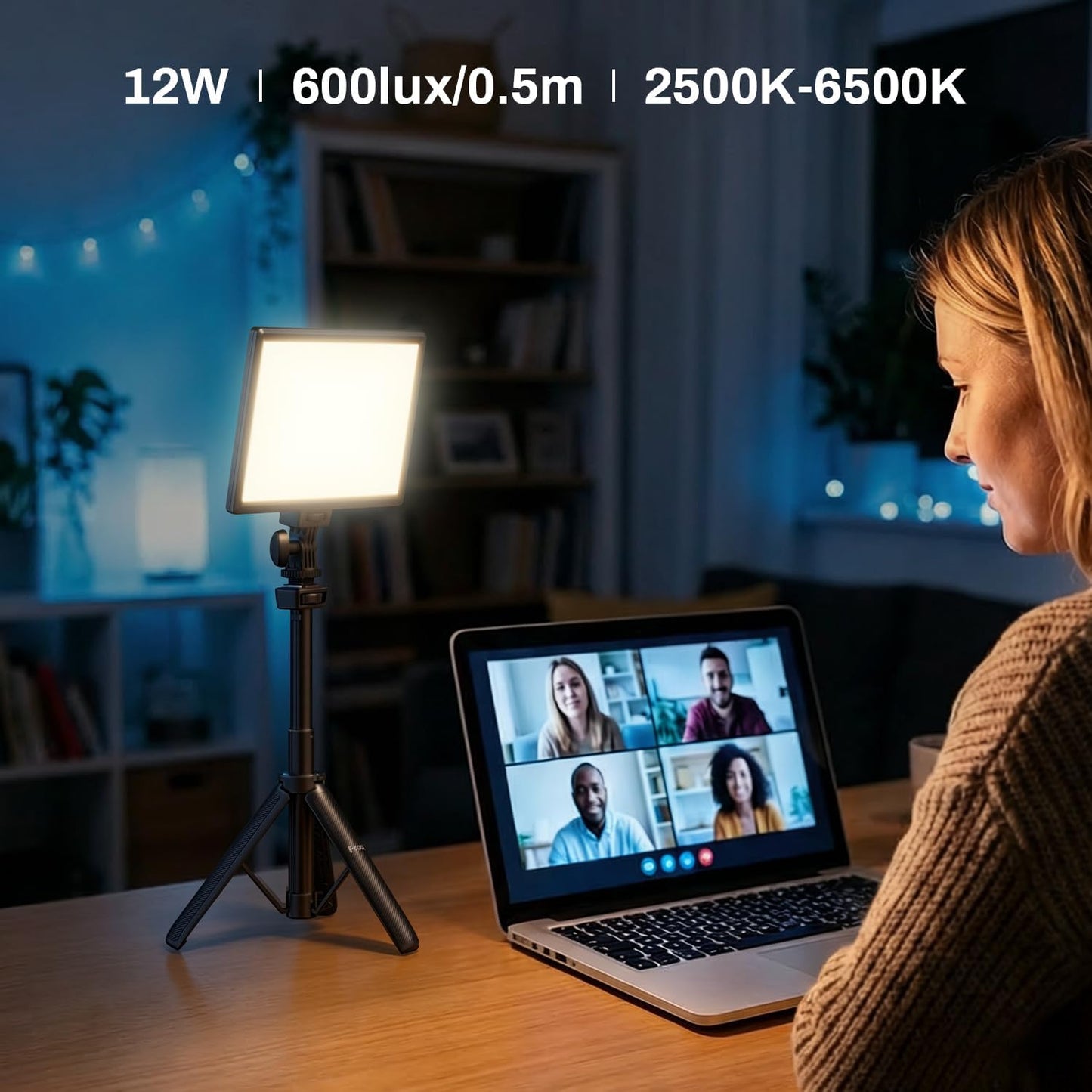 Luz LED video CRI95 3200K-5600K batería USB-C