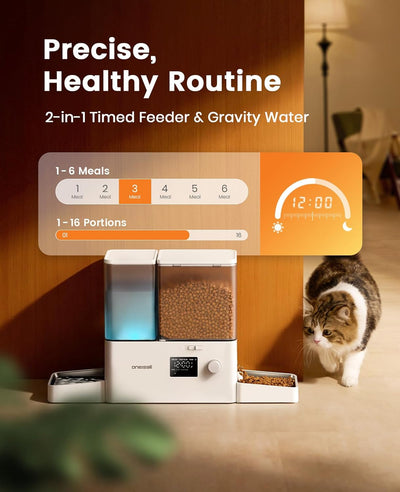 Alimentador 2en1 gatos 36 tazas 8.5L dispensador agua