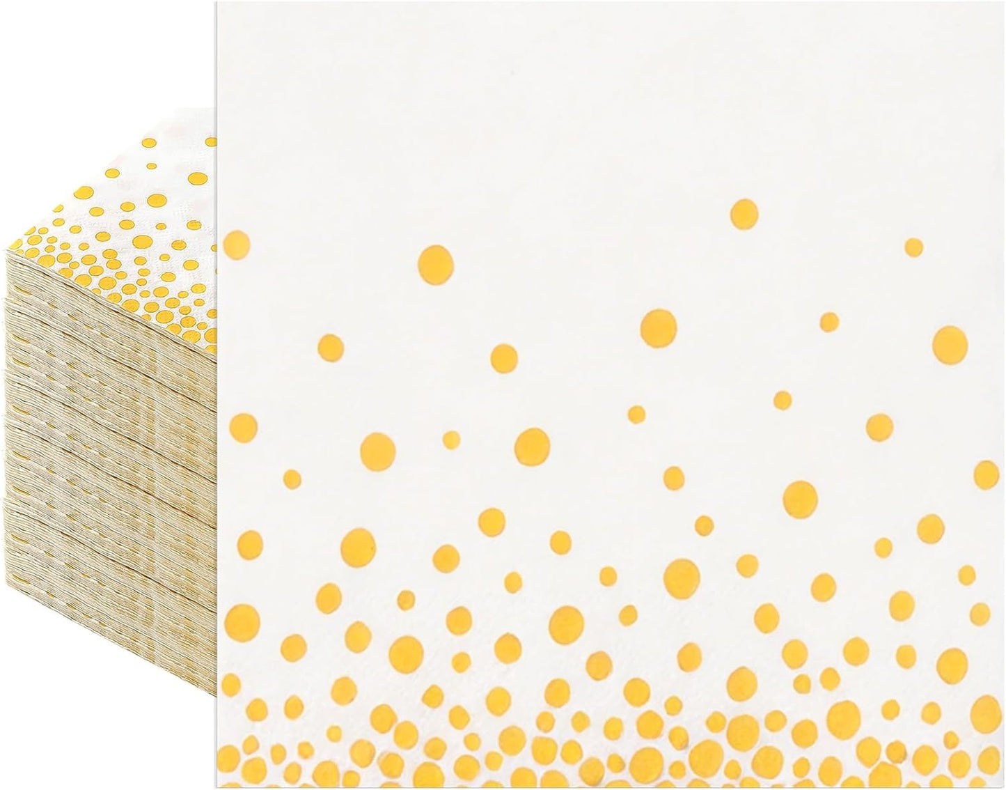 Servilletas de papel blancas y doradas con diseño dorado para fiestas bodas cumpleaños