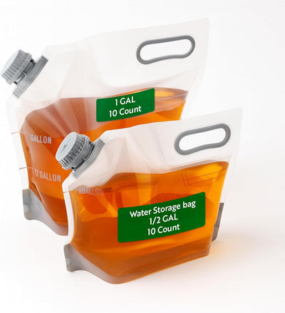 Bolsas plástico bebidas 1gal y 0.5gal con tapa seguridad 20uds