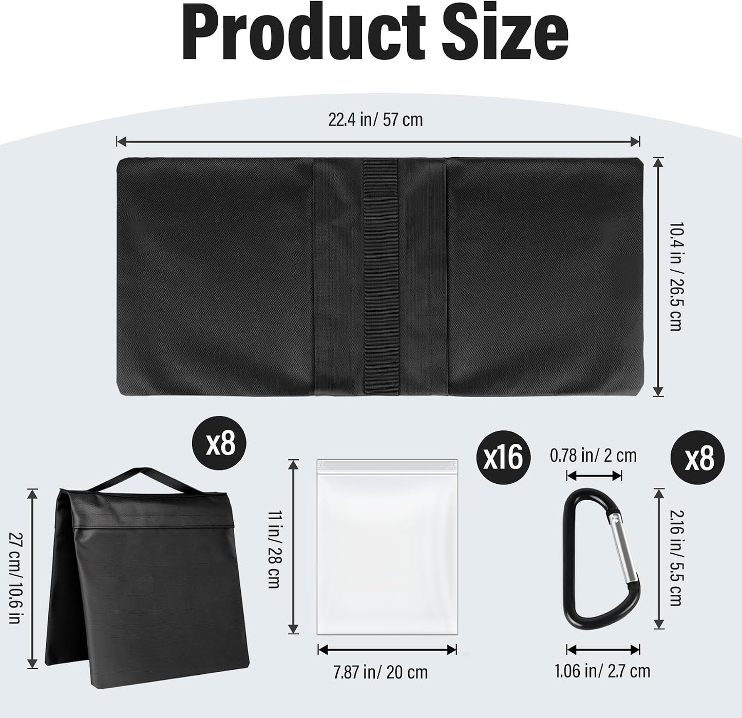 8 Pzas Bolsas Arena Resistente Toldo Base