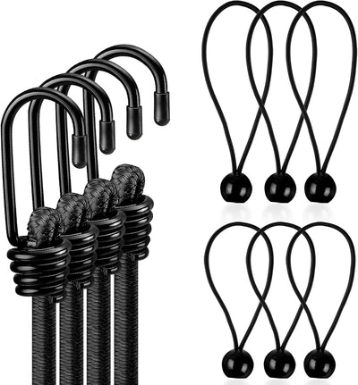 Set 10 Pzas Cuerdas Elásticas para Tienda de Campaña y Muebles