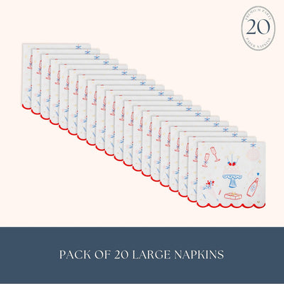 Servilletas grandes de papel para fiesta con lámina dorada