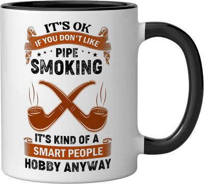 Taza de cerámica para fumadores de pipa negra y blanca