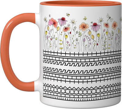Taza Cerámica Sarcástica Mensaje Oculto Naranja/Blanco