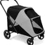 Cochecito perros grandes 4 ruedas plegable con sombrilla