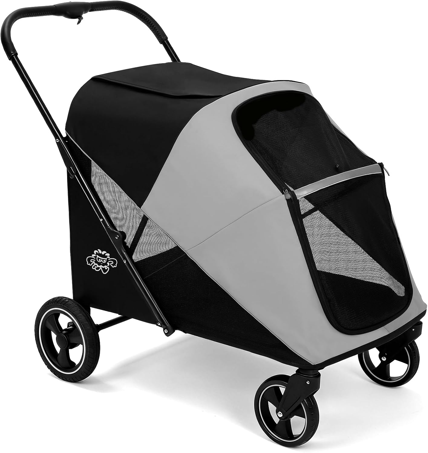 Cochecito perros grandes 4 ruedas plegable con sombrilla