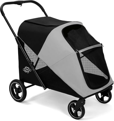Cochecito perros grandes 4 ruedas plegable con sombrilla