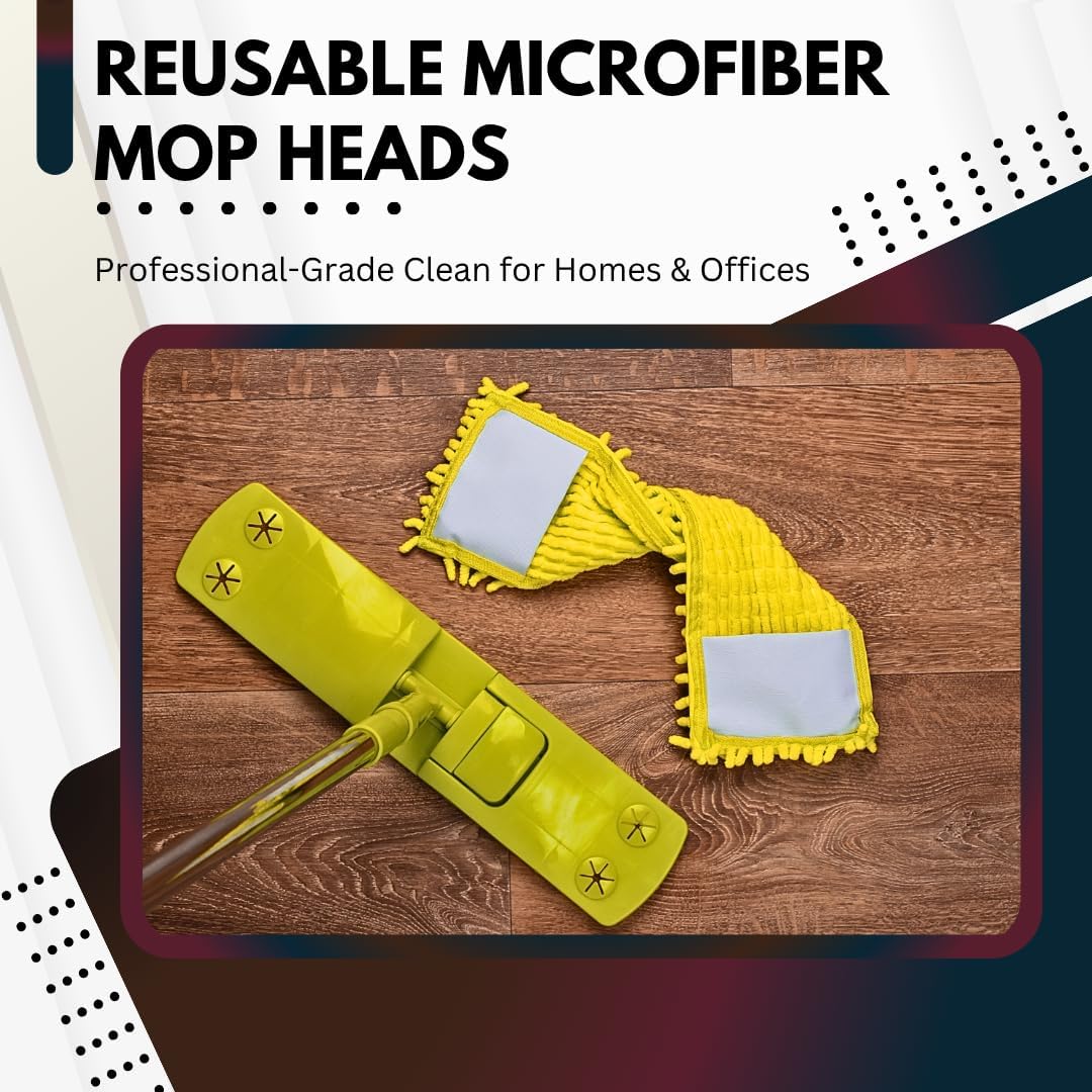 Cabezal trapeador microfibra lavable 3 pzas 16x5.5pulg