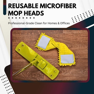 Cabezal trapeador microfibra lavable 3 pzas 16x5.5pulg