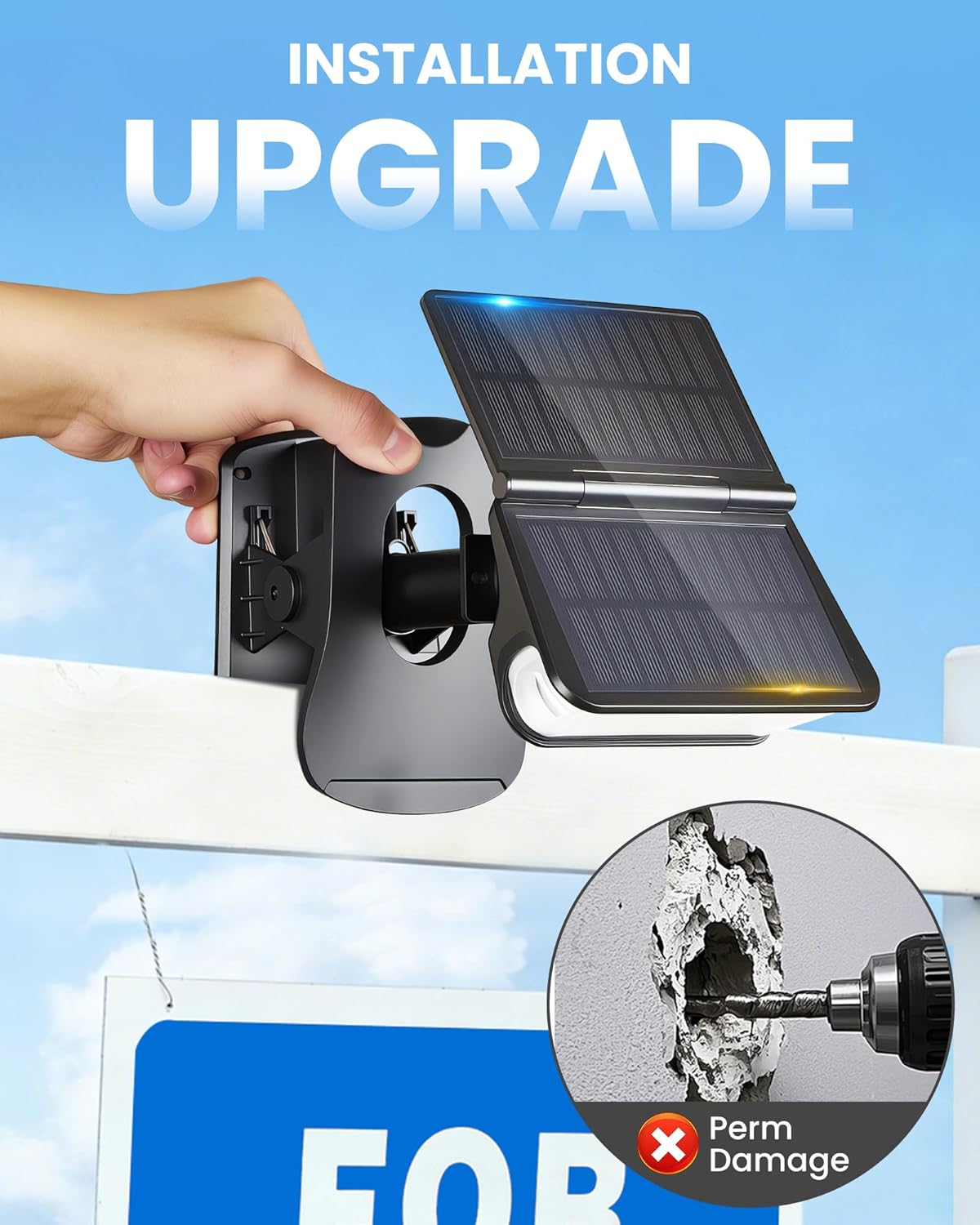 Luz solar para señales exteriores 65 LED blanco 6000K IP65