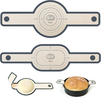 Juego de 2 correas de silicona para horno holandés antiadherente con asas largas