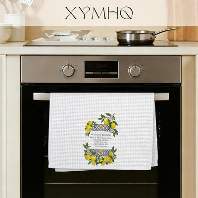 Toallas de cocina con limón y frases decorativas para regalo