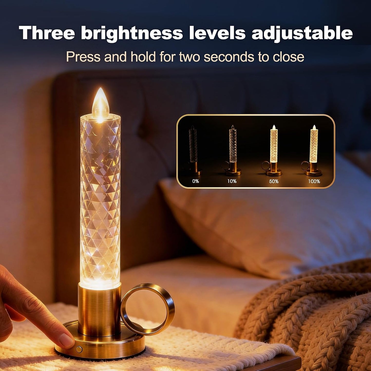 Juego velas LED recargables inalámbricas con pilas 0.4 W