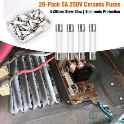 Fusible cerámica 5A 250V tubo retardo soplado lento 20