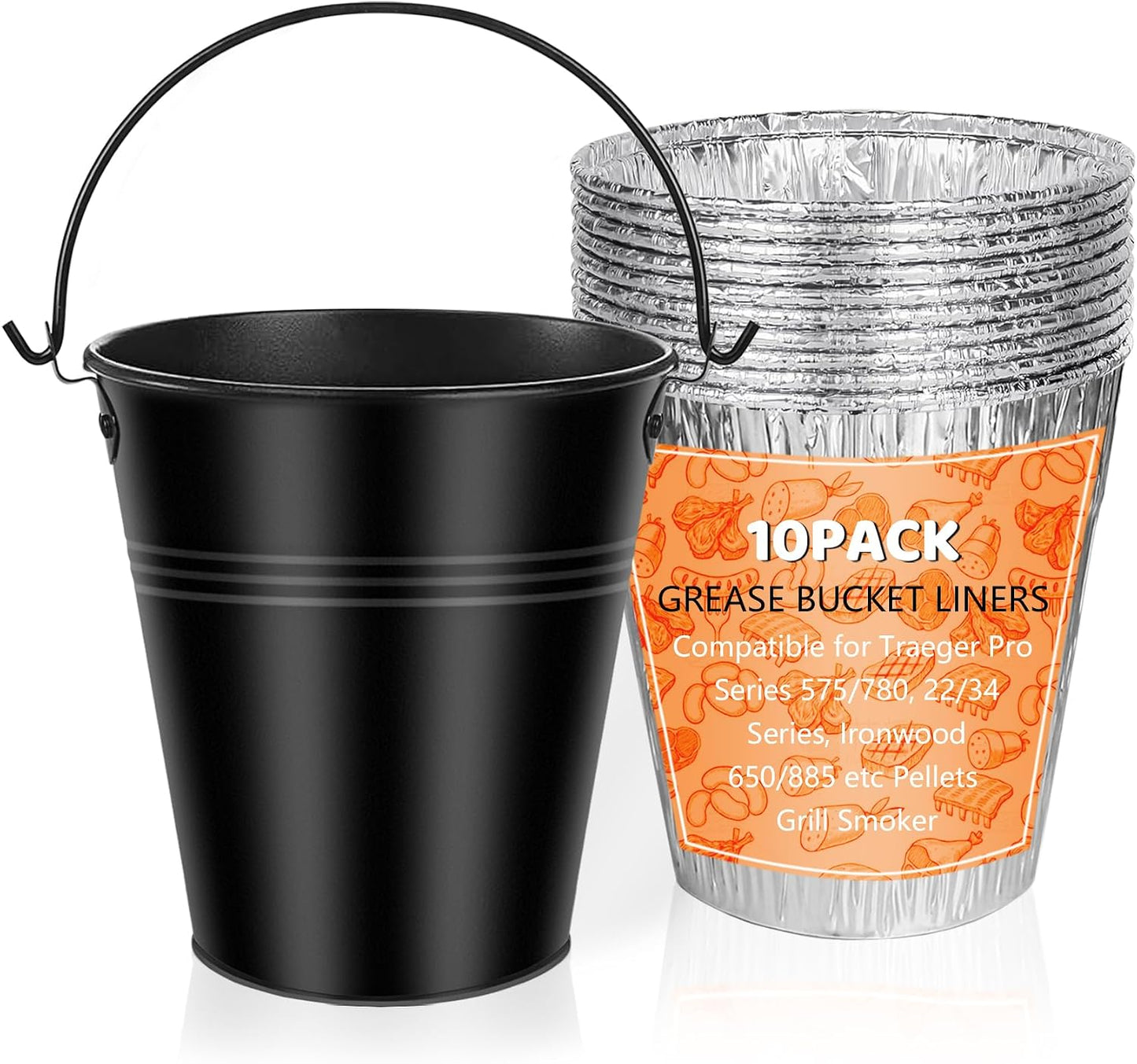 Cubo grasa por goteo 10 forros comp Pit Boss Traeger