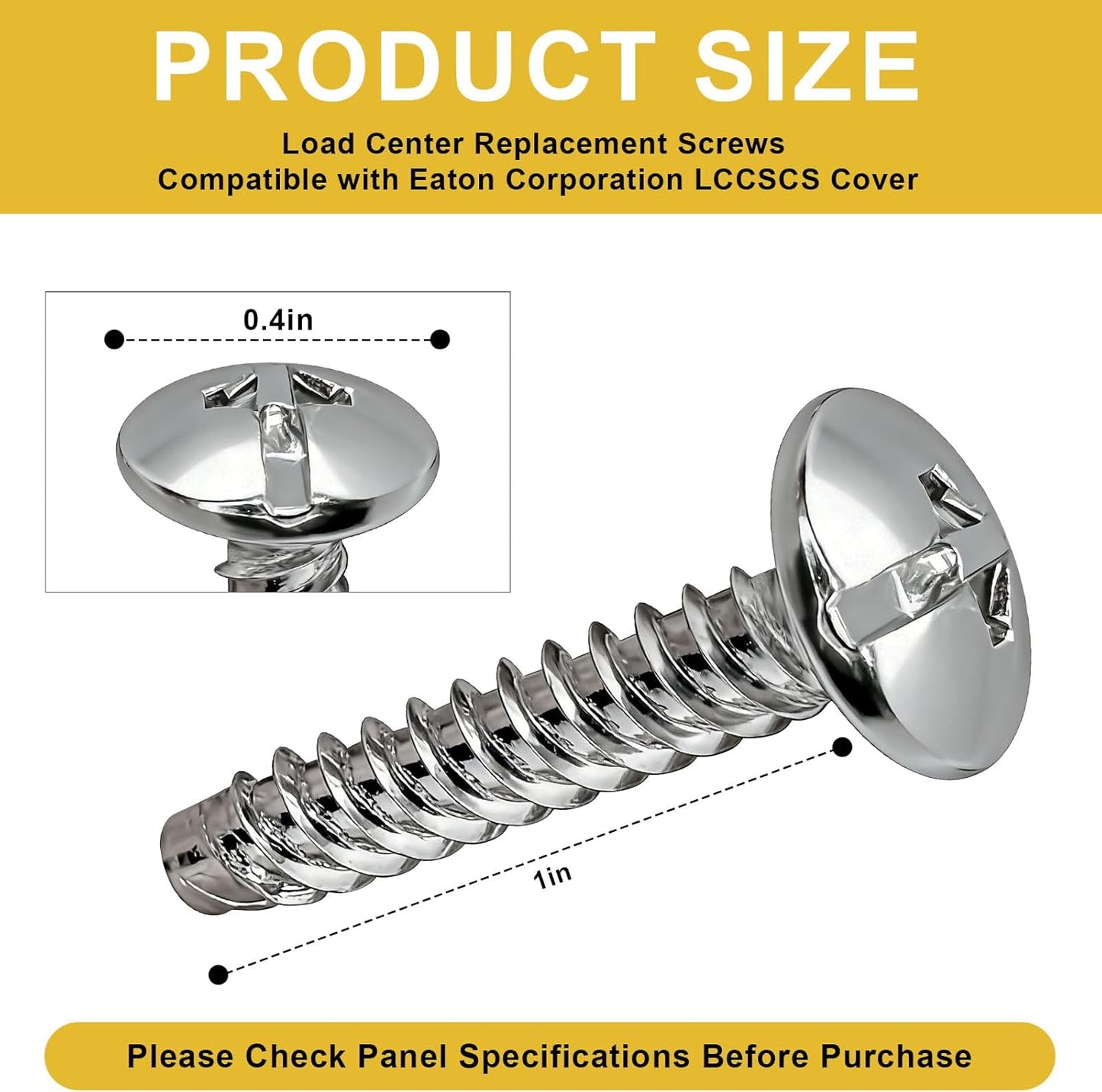 Tornillos cubierta panel eléctrico comp Eaton