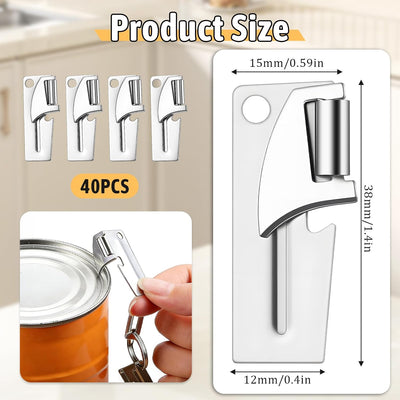 Abrelatas manuales de acero inoxidable P-38 plateado para acampar