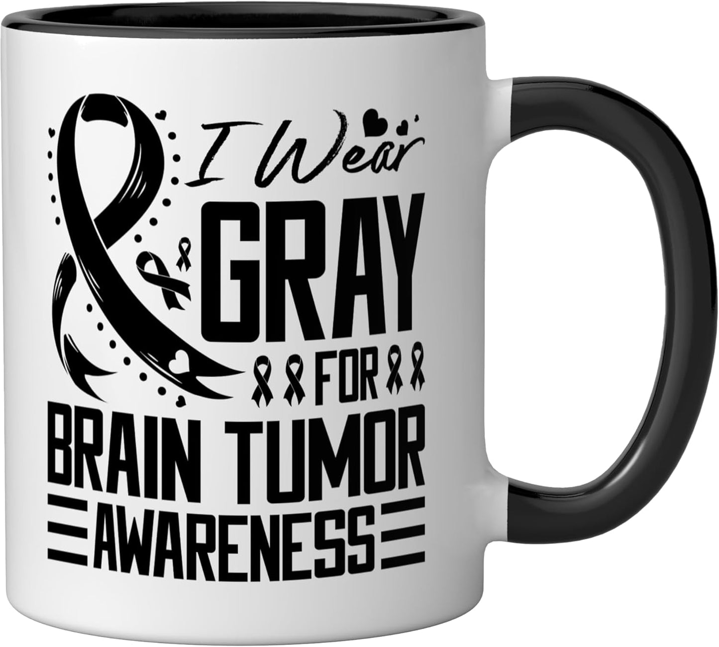 Taza Cerámica I Wear Gray Negro/Blanco