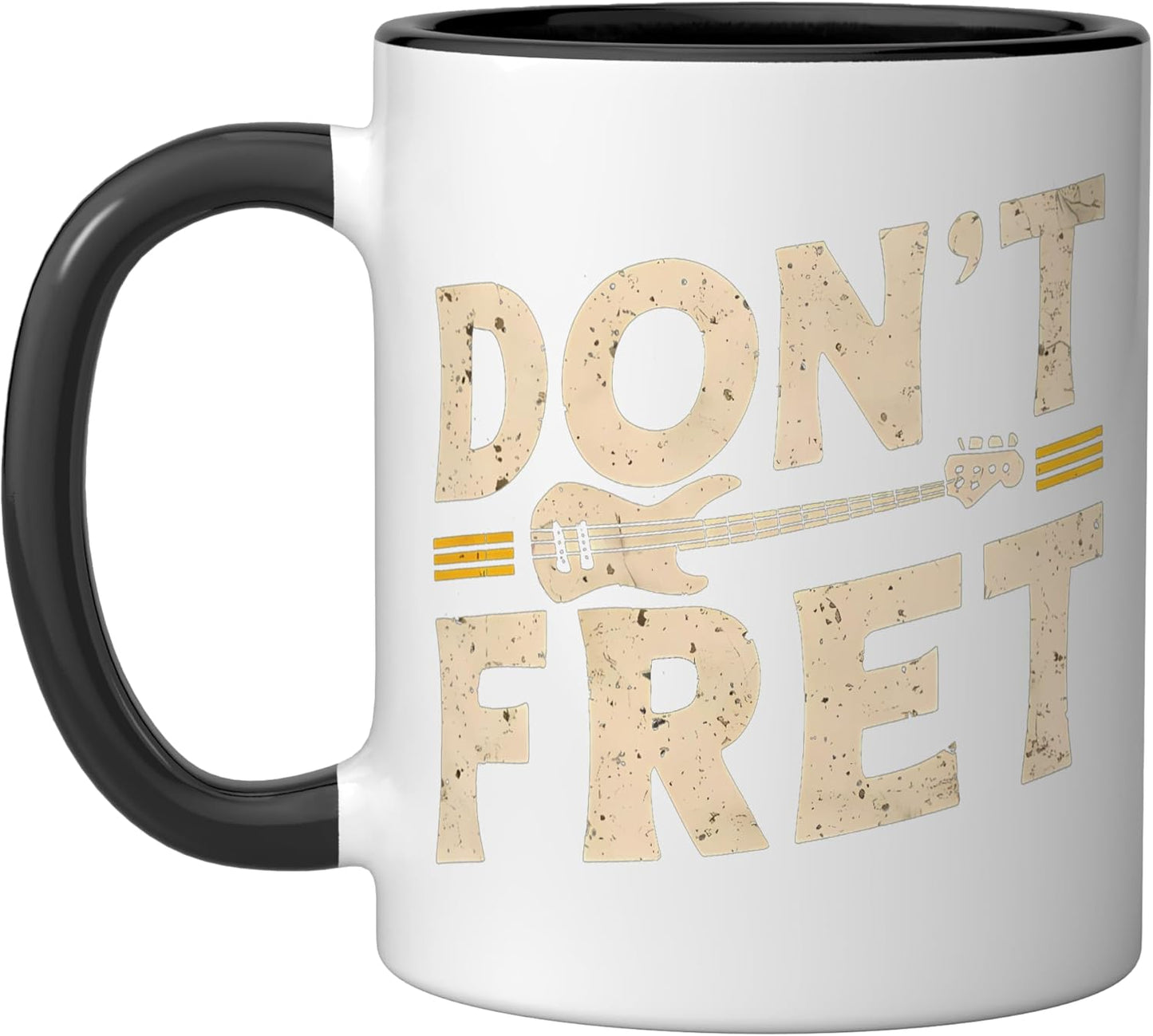 Taza Cerámica Dont Fret Negro/Blanco